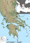 miniatura Mapa stanowisk w południowej Grecji, z których pobrano próbki pyłków
